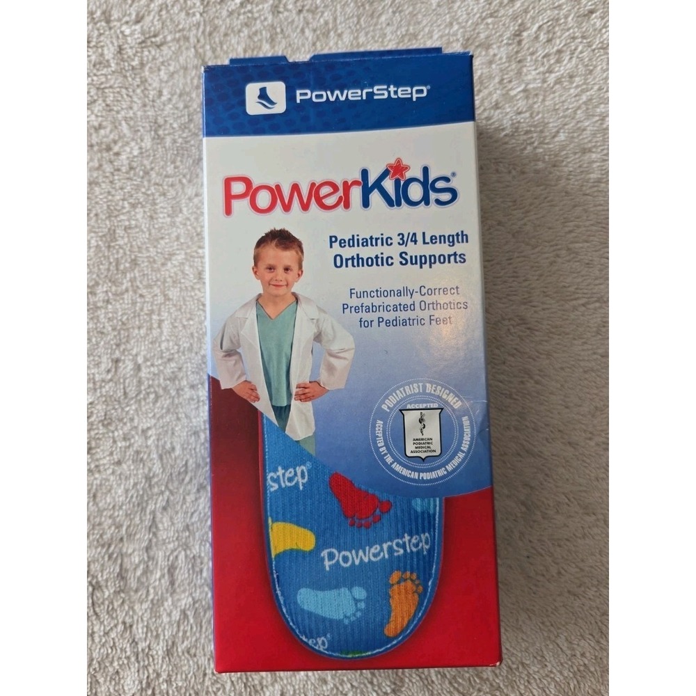 PowerStep PowerKids 3/4 Length Pediatric Orthotic Shoe Insoles T 11 1/2β 12 1/2